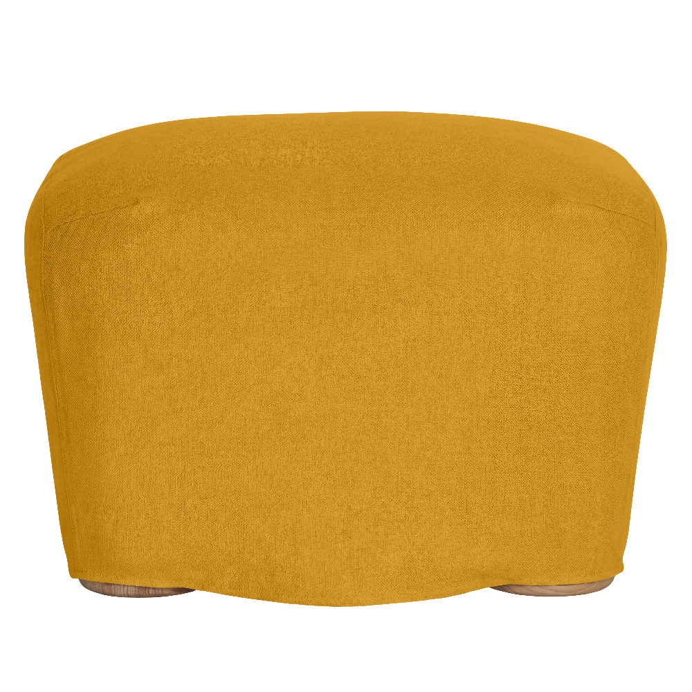 Honeycomb yellow Ottoman