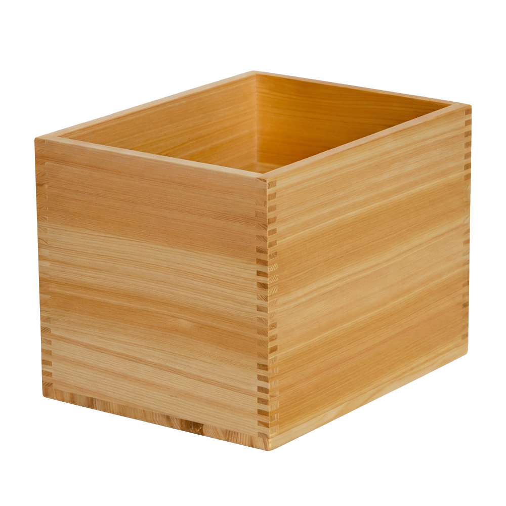 Wooden box with a natural finish