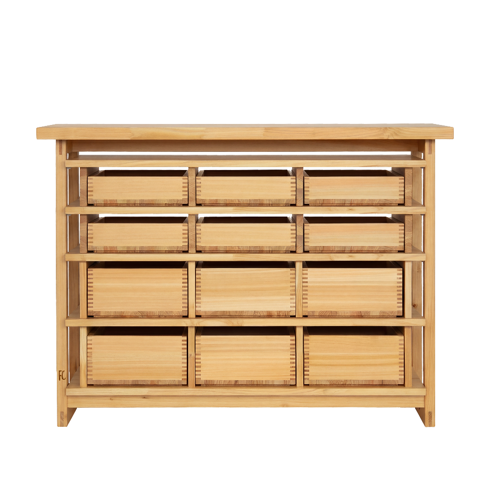 Wooden Kitchen Island with box draws