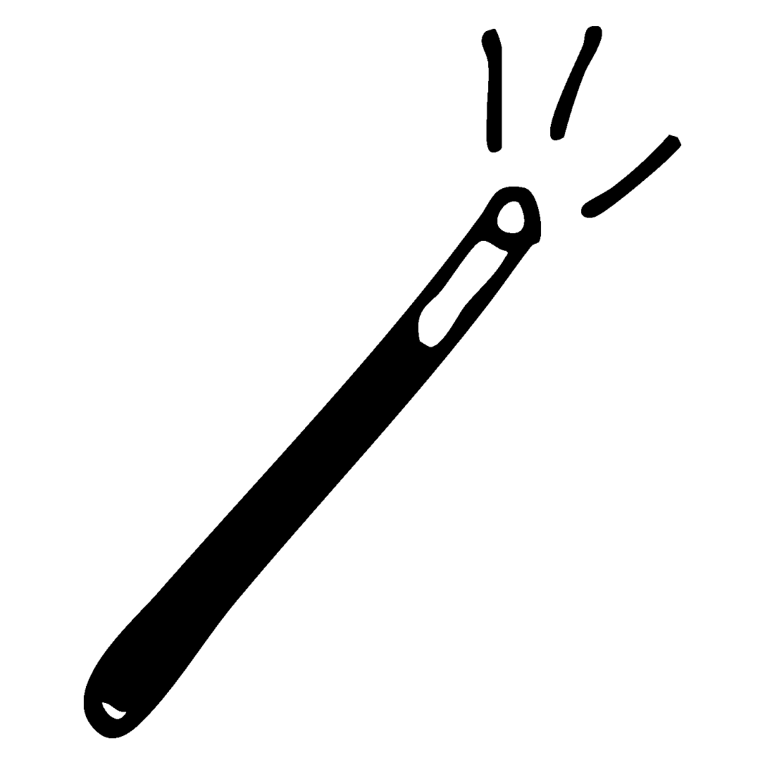 Metal rod on a white background